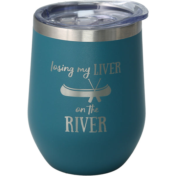 pavilion gift company Losing My Liver 12 oz Stemless Travel Tumbler