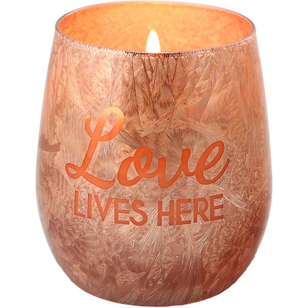 pavilion gift company Love 10 oz - 100% Soy Wax Electroplated Candle Scent: Cotton