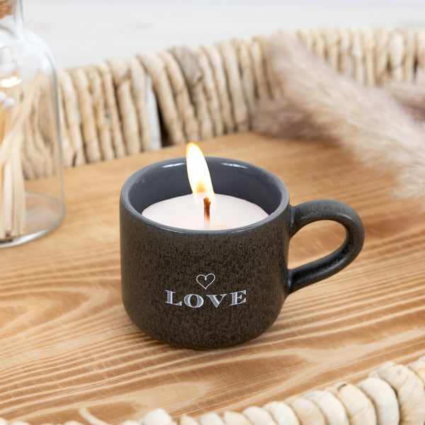 Pavilion Gift Company Love 2 Oz Mini Mug 100% Soy Wax Candle Scent: Tranquility