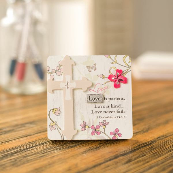 Pavilion Gift Company Love 3" X 3" Self-Standing Plaque