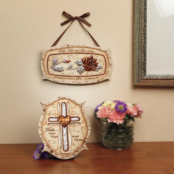 Pavilion Gift Company Love 7" X 4" Rose Self-Standing Plaque