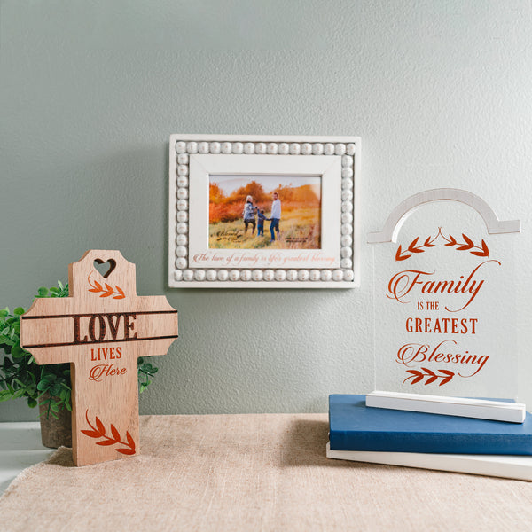 Pavilion Gift Company Love 8" Self-Standing Cross Plaque