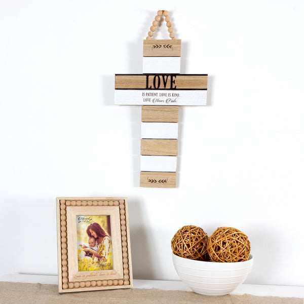 Pavilion Gift Company Love 9.75" X 18" Hanging Cross Plaque