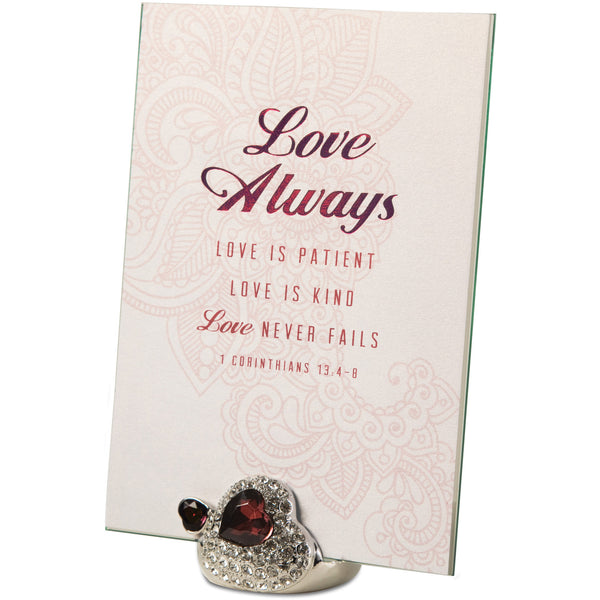 pavilion gift company Love Always 4" x 6" Jeweled Photo Frame