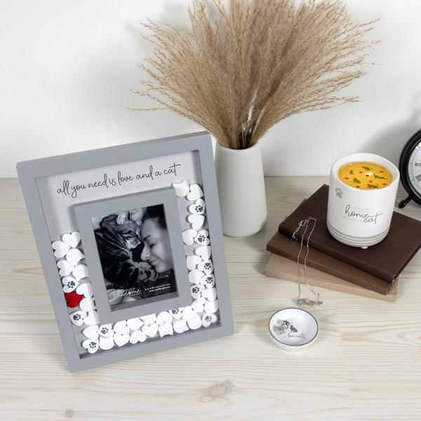 Pavilion Gift Company Love And A Cat 8" X 10" Picture Frame (Holds 3.5" X 5.5" Photo)