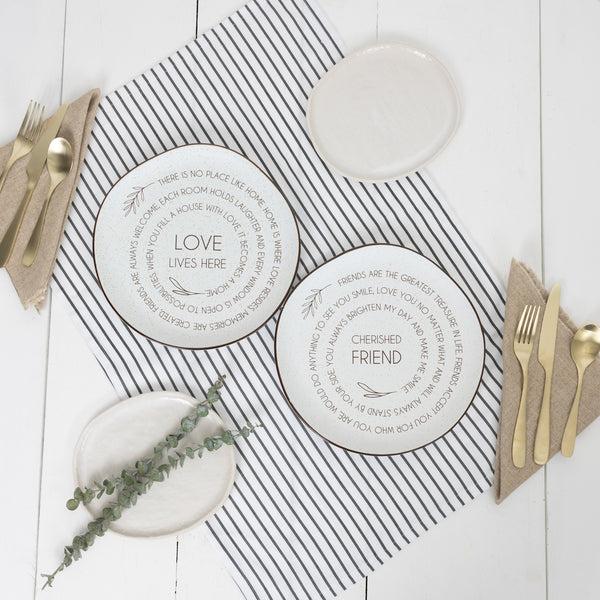 Pavilion Gift Company Love Lives Here 10.5" Ceramic Plate