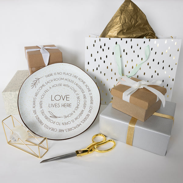 Pavilion Gift Company Love Lives Here 10.5" Ceramic Plate
