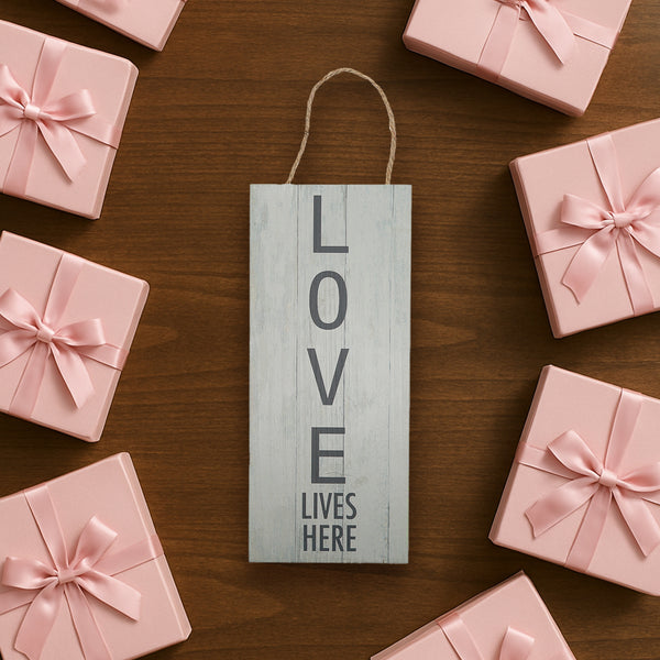 Pavilion Gift Company Love Lives Here 5" X 12" Plaque