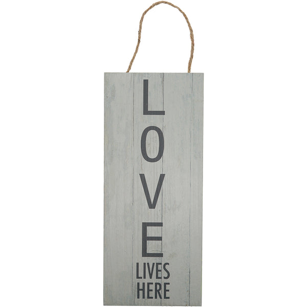 pavilion gift company Love Lives Here 5" x 12" Plaque