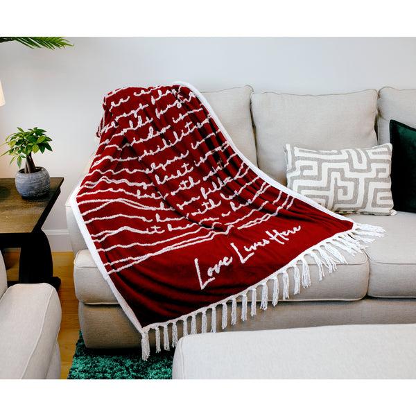 Pavilion Gift Company Love Lives Here 50" X 60" Inspirational Plush Blanket