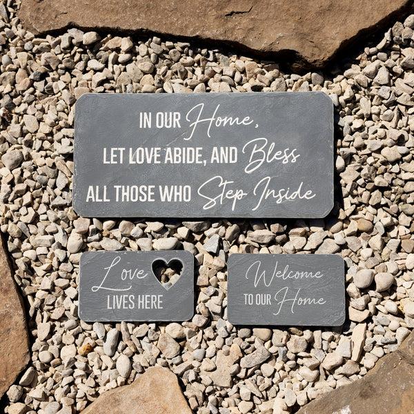 Pavilion Gift Company Love Lives Here 7" X 4.25" Garden Stone