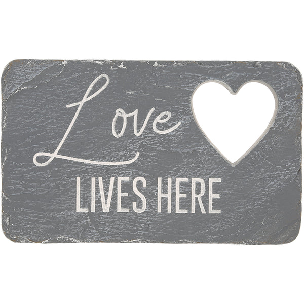 pavilion gift company Love Lives Here 7" x 4.25" Garden Stone