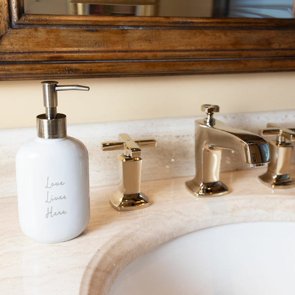Pavilion Gift Company Love Lives Here Ceramic Soap/Lotion Dispenser