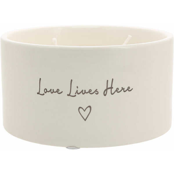 pavilion gift company Love Lives Here Double Wick 10 oz 100% Soy Wax Candle Scent: Tranquility