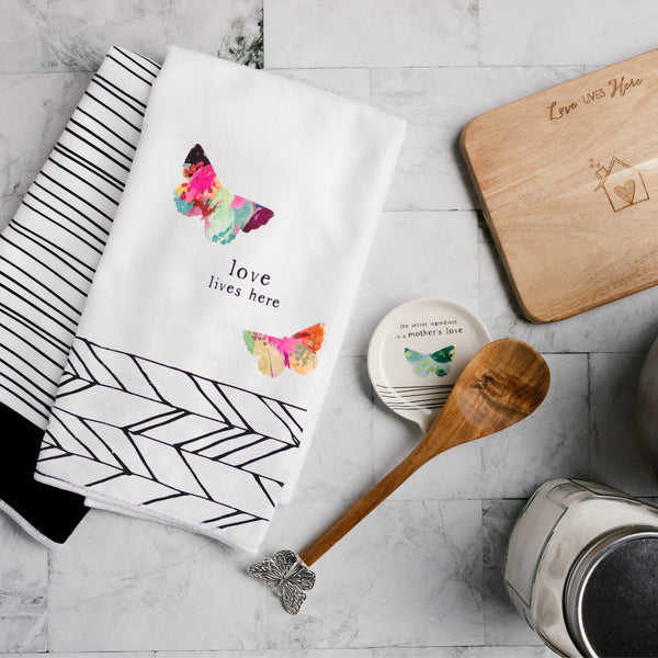 Pavilion Gift Company Love Tea Towel Gift Set (2 - 19.75" X 27.5")