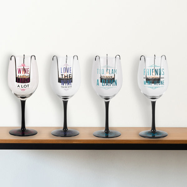 Pavilion Gift Company Love Wine 12 Oz Wine Glass Tealight Holder