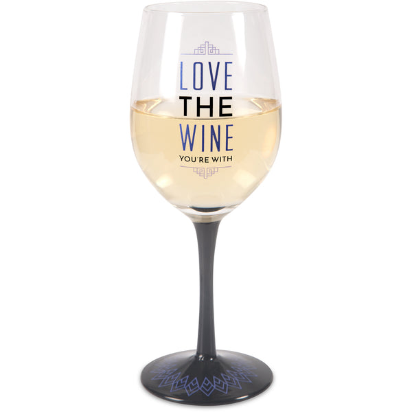 pavilion gift company Love Wine 12 oz Wine Glass Tealight Holder