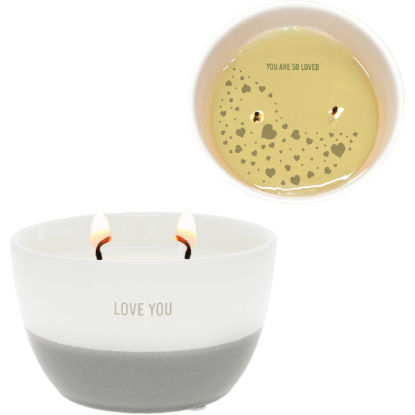 pavilion gift company Love You 11 oz - 100% Soy Wax Reveal Double Wick Candle Scent: Tranquility