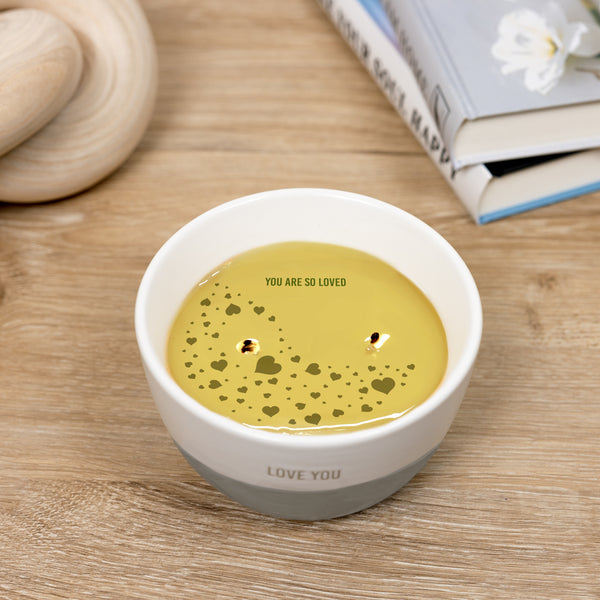 Pavilion Gift Company Love You 11 Oz - 100% Soy Wax Reveal Double Wick Candle Scent: Tranquility