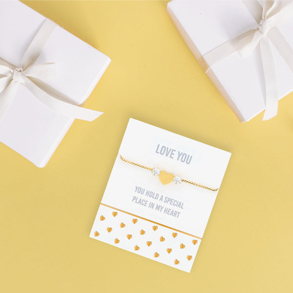 Pavilion Gift Company Love You 18K Gold Plated Adjustable Bracelet