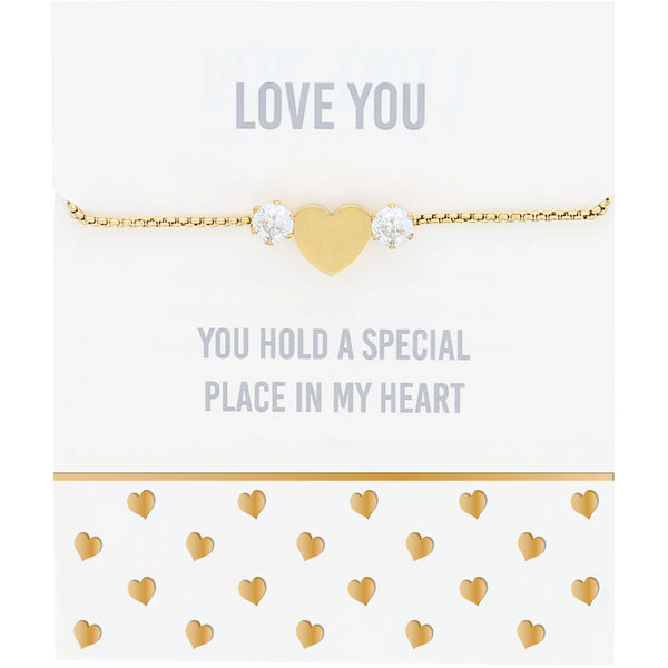 pavilion gift company Love You 18K Gold Plated Adjustable Bracelet