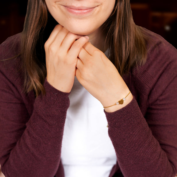 Pavilion Gift Company Love You 18K Gold Plated Adjustable Bracelet