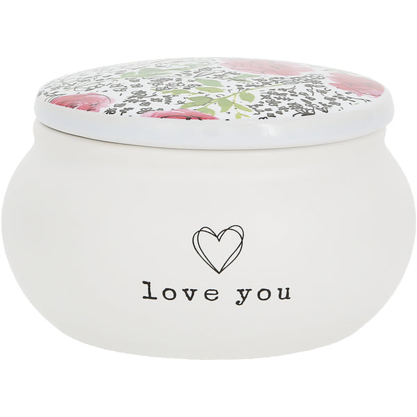 pavilion gift company Love You 3.5" Ceramic Keepsake Box