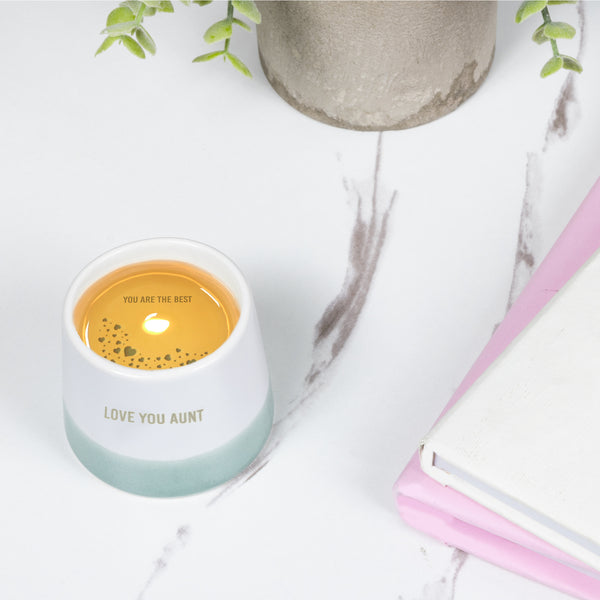 Pavilion Gift Company Love You Aunt 2 Oz - 100% Soy Wax Reveal Candle Scent: Tranquility
