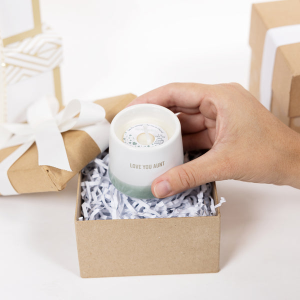 Pavilion Gift Company Love You Aunt 2 Oz - 100% Soy Wax Reveal Candle Scent: Tranquility