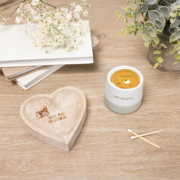 Pavilion Gift Company Love You Bestie 2 Oz - 100% Soy Wax Reveal Candle Scent: Tranquility