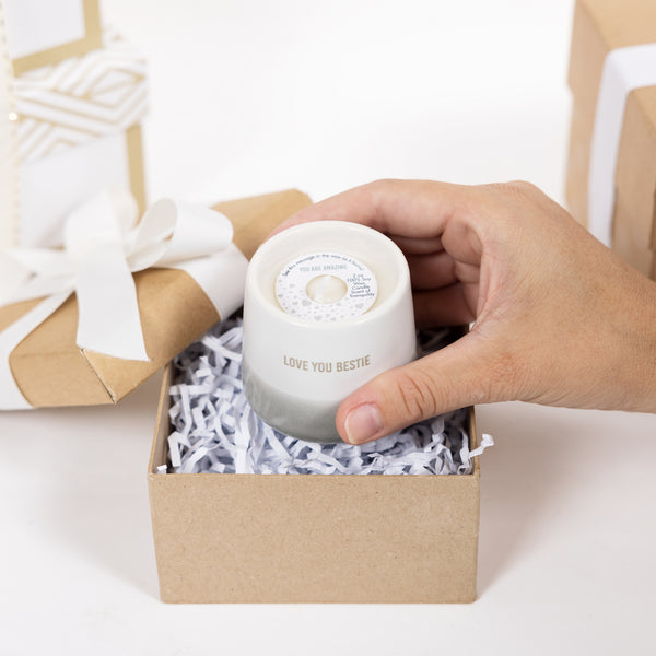 Pavilion Gift Company Love You Bestie 2 Oz - 100% Soy Wax Reveal Candle Scent: Tranquility