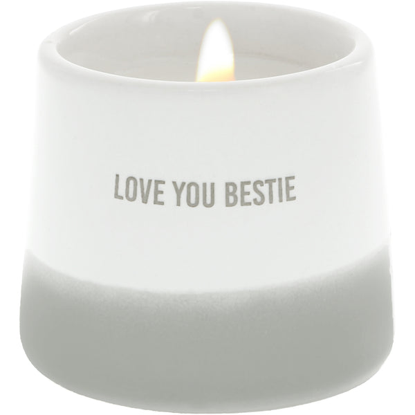 pavilion gift company Love You Bestie 2 oz - 100% Soy Wax Reveal Candle Scent: Tranquility