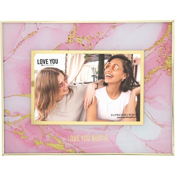pavilion gift company Love You Bestie 9.75" x 7.25" Frame (Holds 6" x 4" Photo)