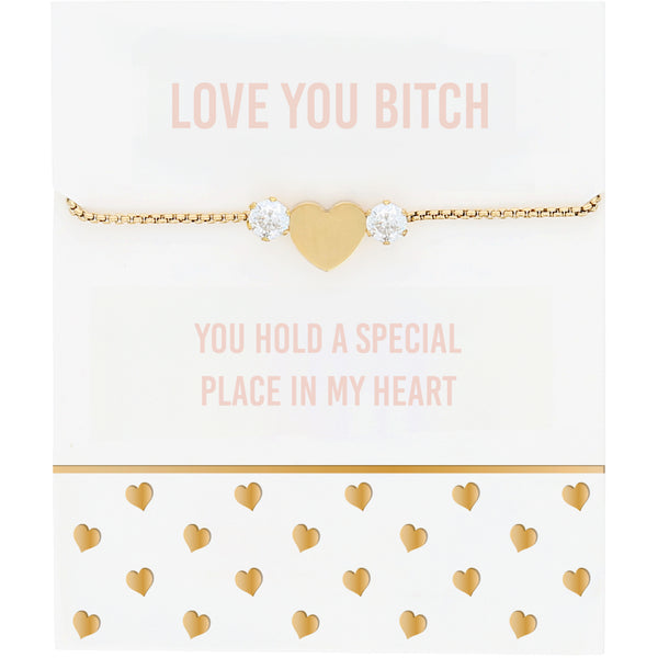 pavilion gift company Love You Bitch 18K Gold Plated Adjustable Bracelet