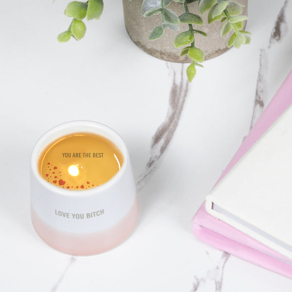Pavilion Gift Company Love You Bitch 2 Oz - 100% Soy Wax Reveal Candle Scent: Tranquility