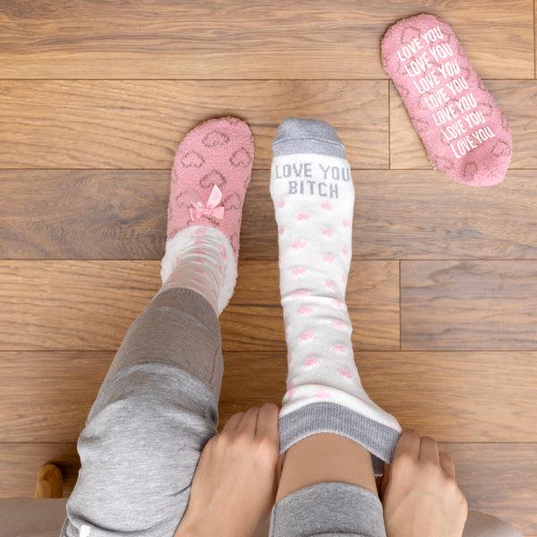 Pavilion Gift Company Love You Bitch Slipper Sock Gift Set