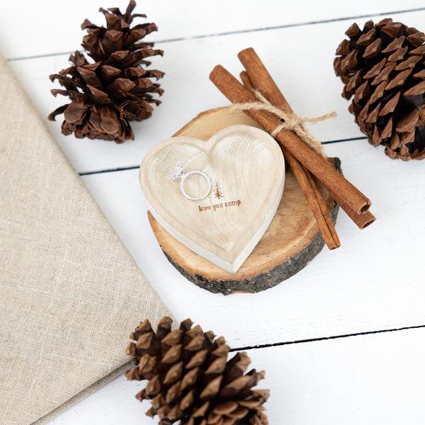 Pavilion Gift Company Love You Camp 4" Wood Keepsake Dish