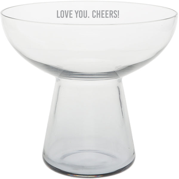 pavilion gift company Love You. Cheers 15 oz Cocktail Glass