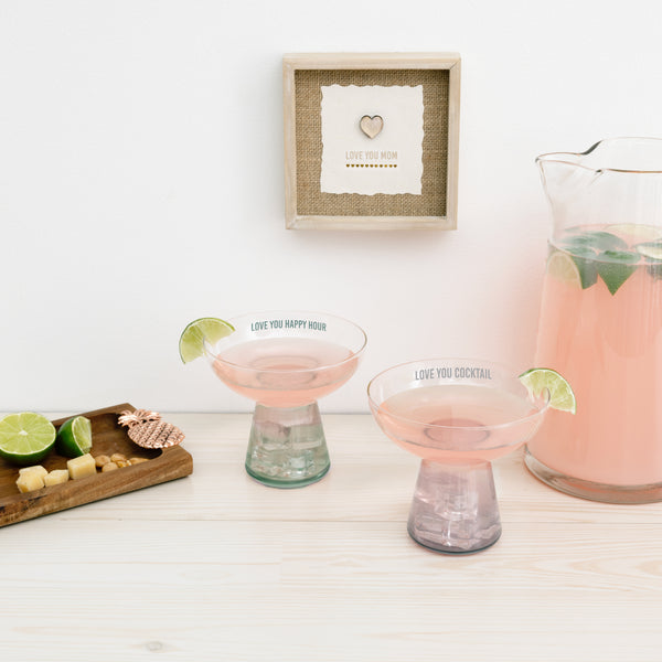 Pavilion Gift Company Love You Cocktail 15 Oz Cocktail Glass