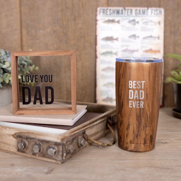Pavilion Gift Company Love You Dad 5" X 5" Wood Framed Glass Plaques