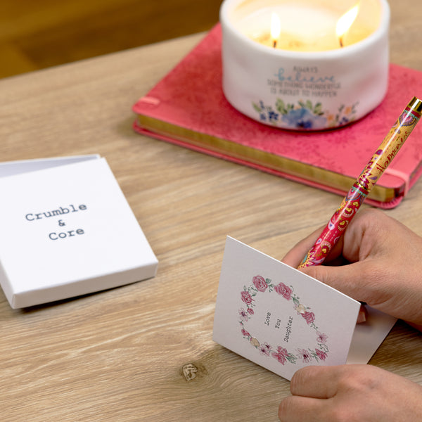 Pavilion Gift Company Love You Daughter 7mm Sterling Silver Heart Stud Earrings