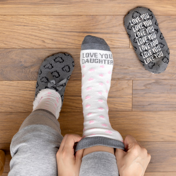 Pavilion Gift Company Love You Daughter Slipper Sock Gift Set