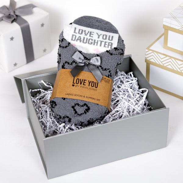 Pavilion Gift Company Love You Daughter Slipper Sock Gift Set