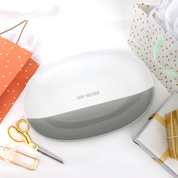 Pavilion Gift Company Love You Food 17" Ceramic Serving Platter