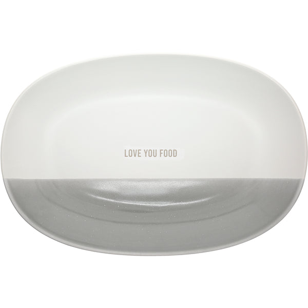pavilion gift company Love You Food 17" Ceramic Serving Platter