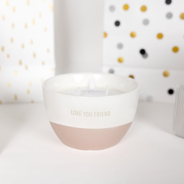 Pavilion Gift Company Love You Friend 11 Oz - 100% Soy Wax Reveal Double Wick Candle Scent: Tranquility
