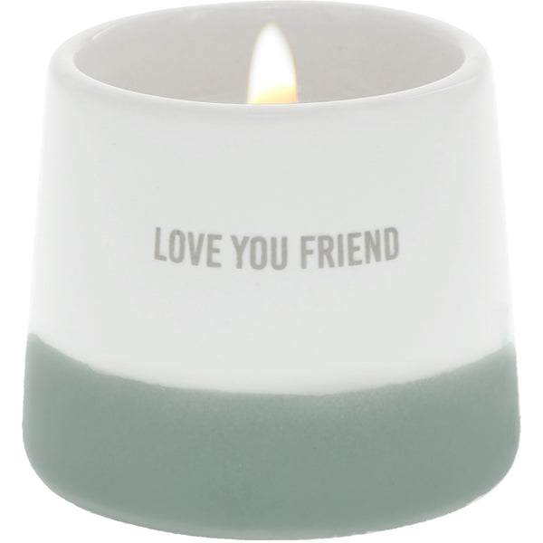pavilion gift company Love You Friend 2 oz - 100% Soy Wax Reveal Candle Scent: Tranquility