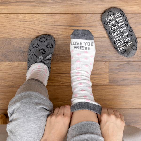 Pavilion Gift Company Love You Friend Slipper Sock Gift Set