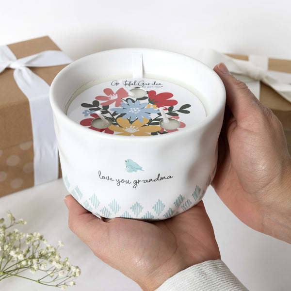 Pavilion Gift Company Love You Grandma 12 Oz - 100% Soy Wax Reveal Triple Wick Candle Scent: Tranquility