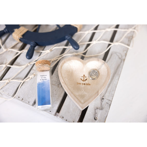 Pavilion Gift Company Love You Lake 4" Wood Keepsake Dish